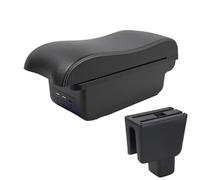 JBPIHZT For BR-V Car Armrest Box Central Store Content Storage Box Arm Auto Parts USB Interface(B3 Black white 3USB)
