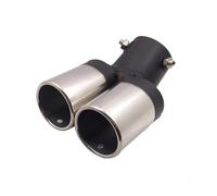 JBPIHZT For C&hevrolet For Cruze 63mm Stainless Steel Tail Throat For Car Modification Suitable For C&hevrolet For Cruze(Black+Silver)