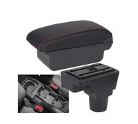 JBPIHZT For C&hevrolet For Sonic For Aveo For Lova T250 T300 Car Armrest AutoStorage Box Interior Car Accessories(C1 Black red NO USB)