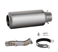 JBPIHZT For CBR500R CB500F CB500X CBR400R CB400F CB400X 2016-2024 Motorcycle Slip On Line Exhaust Project Muffler Middle Pipe(Style A)
