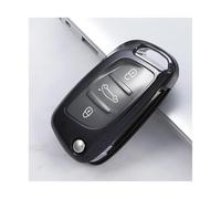 JBPIHZT For Citroen C2 C3 C4 C5 C6 C8 DS4 Protector TPU Soft 3Button Key Case Cover Keychain Accessories(BLACK)