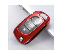 JBPIHZT For Citroen C2 C3 C4 C5 C6 C8 DS4 Protector TPU Soft 3Button Key Case Cover Keychain Accessories(RED)