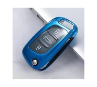 JBPIHZT For Citroen C2 C3 C4 C5 C6 C8 DS4 Protector TPU Soft 3Button Key Case Cover Keychain Accessories(Blue)