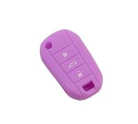 JBPIHZT For Citroen C4 C3 C6 For CACTUS C8 Keyless TPU Car Flip Key Case Cover Shell Accessories(Purple)