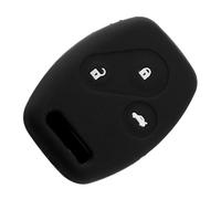 JBPIHZT For Civic For Accord VII Crv Frv For Insight For Shuttle For Stream For Jazz Keyless Protector Keychain 3 Buttons Silicone Key Case Cover(BLACK)