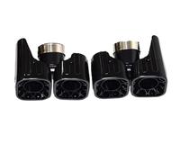 JBPIHZT For Defender 90 110 2020 2021 2022 2023 2024 Exhaust Pipe Modification Black Square Cellular Muffler Nozzle Tip(Black A,2.0)