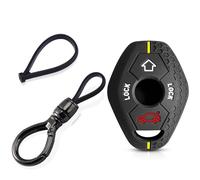 JBPIHZT For E46 E39 E53 X5 X3 E83 Serie 7 5 3 330i Accessories Keychain Silicone Car Key Cover Holder Case(Yellow)