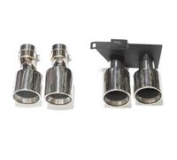 JBPIHZT For F10 F11 520i 523i 525i 528i 530i Dual Exhaust Pipe To M5 Look Exhaust Tip Quad Muffler Tip Tailpipe Nozzle Modification Accesories(Silver A)