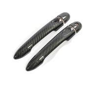 JBPIHZT for for Clio IV for Clio 4 for Lutecia 2012 2013 2014 2015-2019 Glossy Black Carbon Fiber Look Car Door Handle Cover(Carbon,1 Key 0 Button)