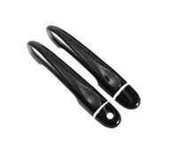 JBPIHZT for for Clio IV for Clio 4 for Lutecia 2012 2013 2014 2015-2019 Glossy Black Carbon Fiber Look Car Door Handle Cover(Black,1 Key 0 Button)