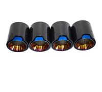 JBPIHZT For G80 G82 G87 M2 M3 M4 Exhaust Pipe Upgrade Carbon Fiber Black Stainless Steel Muffler Nozzle Tip Exhaust Pipe Cap Modification Accesories(Blue)