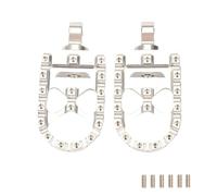 JBPIHZT For Harley For Sportster XL 883 1200 For Dyna For Street Bob For Bobber Motorcycle Foot Pegs Wide Fat Footrests Pedals W/Shifter Pegs(Silver)