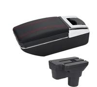 JBPIHZT For Hyundai For Solaris 2 For Accent For Verna 2017 2018 2019 2020 2021 2022 Car Armrest Central Storage Box(A1 Black red NO USB)