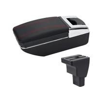 JBPIHZT For Hyundai I10 Car Armrest Box Central Storage Box Interior Retrofit Parts Car Accessories Central Armrest Box(A1 Black red NO USB)