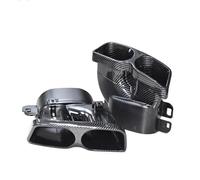 JBPIHZT For Mercedes AMG C63/S W204 W205 W212 W222 S205 C205 2015 2016 2017 2018 Car Double Outlet Exhaust Tailpipe Muffler Tube Stainless Steel(Carbon Fiber Texture)