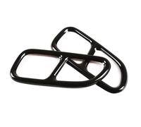 JBPIHZT For Mercedes For Benz CLA C117 2013 2014 2015 2016 Stainless Steel Car Tail Throat Decor Frame Exhaust Pipe Trim Covers Accessories(BLACK)