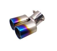 JBPIHZT For N&issan For Bluebird 63mm Stainless Steel Tail Throat For Car Modification Suitable(Blue)
