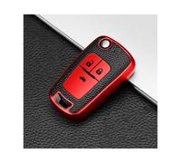 JBPIHZT For Opel For Astra For Corsa 3 4 Buttons TPU Leather Car Key Case Cover Shell Fob Accessories(RED,3button)