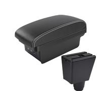 JBPIHZT For R&enault For Logan II 2018 2019 2020 2021 2022 Car Armrest Box Storage Box Interior Auto Parts(B3 Black white 3USB)