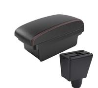 JBPIHZT For R&enault For Logan II 2018 2019 2020 2021 2022 Car Armrest Box Storage Box Interior Auto Parts(A1 Black red NO USB)