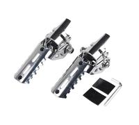 JBPIHZT For R1200GS LC R1250GS R1200 GS R 1250 GS Motorcycle Highway Front Foot Pegs Folding Footrests Clamps(Silver)