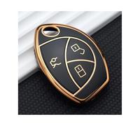 JBPIHZT For Renault For Logan TPU Key Cover Case Cap Shell Accessories(Gold Black,3 Button)