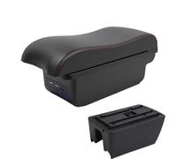 JBPIHZT For Suzuki For Ertiga Car Armrest Box Internal Modification Storage Box With Cup Holder Central Armrest Box(B1 Black red 3USB)