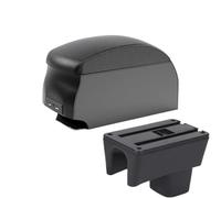 JBPIHZT For Suzuki For Swift 2005-2023 Car Armrest Car Central Armrest Box Storage Box Modification Parts With Cup Holder USB(B2 Black double)