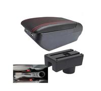 JBPIHZT For Toyota For Aygo X Armrest Box For Aygo Car Armrest Storage Box Cup Holder Retrofit Interior Car Accessories(H red line 4USB)