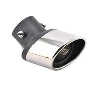 JBPIHZT For Toyota For Corolla RAV4 2019-2024 Car Exhaust Pipe Tip Rear Tail Muffler Stainless Chrome Adjustable Diameter Nozzle Bolt-on(Curved)