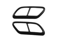JBPIHZT For Volvo S60 2020 Stainless Steel Tail Muffler Exhaust Pipe Output Cover Decorative Cover Car Styling Modification Accesories(BLACK)