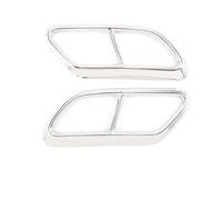 JBPIHZT For Volvo S60 2020 Stainless Steel Tail Muffler Exhaust Pipe Output Cover Decorative Cover Car Styling Modification Accesories(Silver)
