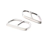 JBPIHZT For VW For Touareg CR7 2019 2020 2021 Stainless Steel Black Car Rear Left Right Exhaust Muffler Pipe Tip Cover Trim Decor(Silver)