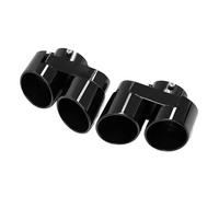 JBPIHZT For X5 G05 X6 G06 X7 G07 2019+ Car Quad Carbon Fiber Exhaust Tip Muffler Tip Exhaust Pipe System Nozzle Modification Accesories(BLACK)