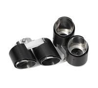 JBPIHZT For X5 G05 X6 G06 X7 G07 2019+ Car Quad Carbon Fiber Exhaust Tip Muffler Tip Exhaust Pipe System Nozzle Modification Accesories(Matte Silver carbon fibre Texture)