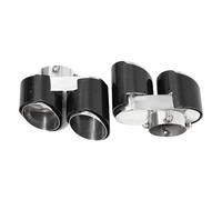 JBPIHZT For X5 G05 X6 G06 X7 G07 2019+ Car Quad Carbon Fiber Exhaust Tip Muffler Tip Exhaust Pipe System Nozzle Modification Accesories(Glossy Silver carbon fibre Texture)