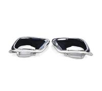 JBPIHZT For X5 G05 X6 G06 X7 G07 2020+ Sport Car Exhaust Tips Black Square Stainless Steel Exhaust Trim Tailpipes Nozzle Accesories(Style A Silver)