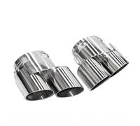 JBPIHZT For X5 X6 G05 G06 Double Outlet Stainless Steel Tailpipe Exhaust Pipe Upgrade Muffler Tip Nozzle Auto Modification Accesories(Silver)