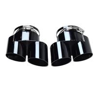 JBPIHZT For X5 X6 X7 G05 G06 G07 2020 2021 2022 2023 2024 2025 Muffler Tailpipe Upgrade M60i Exhaust Pipe Tip Nozzle Stainless Steel Exhaust Head(BLACK)