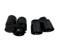 JBPIHZT For X5 X6 X7 G05 G06 G07 2020 2021 2022 2023 2024 Quad Tailpipe Muffler Carbon Fiber Exhaust Pipe Tip Nozzle Exhaust Head(Stainless Steel Black b)