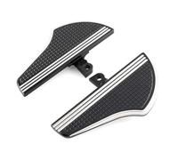 JBPIHZT Motorcycle 45 Degree Footpegs Black CNC Footrests For Harley For Sportster XL 883 XL1200 For V-Rod Low For Hugger(Black White,Rear)