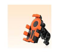 JBPIHZT Motorcycle Cell Phone Holder GPS Shockproof Smartphone Handlebar Rearview Mirror Mount Airbag Shock Absorber Bracket(Orange,Handlebars)