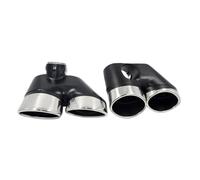 JBPIHZT One Pair Statinless Steel Car Exhaust Tips For Mercedes For Benz W220 S350 S320 S500 Muffler Tip Exhaust Pipes Tailpipe Nozzle(Black B)