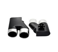 JBPIHZT One Pair Statinless Steel Car Exhaust Tips For Mercedes For Benz W220 S350 S320 S500 Muffler Tip Exhaust Pipes Tailpipe Nozzle(Black A)