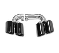 JBPIHZT Quad Car Exhaust Tip For Cayenne 9Y0 SUV 3.0 2018+ Hybrid Petrol Muffler Tip Tailpipe Exhaust System Nozzle Tips Auto Accesories(BLACK,Hybrid)