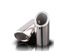 JBPIHZT Stainless Steel Auto Exhaust Muffler Pipe Tip Cover For VOLVO S60 V40 V60 XC60 2011 2012 2013 Car Accessories(Silver)