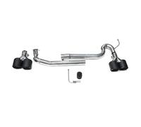 JBPIHZT Stainless Steel For F10 F11 520i 523i 525i 528i 530i M5 Look Quad Exhaust Tip Muffler Tip Tailpipe Dual Exhaust Pipe Modification Accesories(Carbon Fiber Texture a)