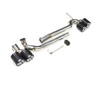 JBPIHZT Stainless Steel For F10 F11 520i 523i 525i 528i 530i M5 Look Quad Exhaust Tip Muffler Tip Tailpipe Dual Exhaust Pipe Modification Accesories(Carbon Fiber Texture b)