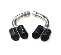 JBPIHZT Stainless Steel Quad Stainless Steel Exhaust Tip For Q7 2016 2017-2024 Upgrade SQ7 Look Black Nozzle Muffler Tip Tailpipe(Petrol 3.0t ID55MM)
