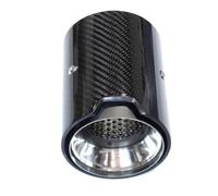 JBPIHZT Suitable For M-Performance Carbon Fiber Tailpipe Silver Black Stainless Steel Exhaust Muffler Tip Nozzle Exhaust Head(In 61mm a)